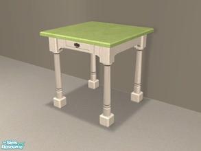 Sims 2 — Chez Moi Dining Add-Ons - Kitchen Table by MsBarrows — Mesh for a kitchen table to match the Chez Moi French