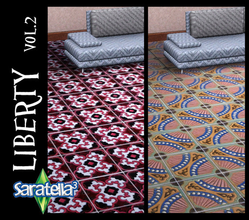 Sims 3 — Floor_ tile_Original_Liberty_vol2 by saratella — Original Antique Art Nouveau tiles vol.2