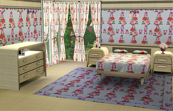 Sims 3 — marcorse_rose ladder pattern by marcorse — Small posies of roses in three shades of pink, in a ladder pattern.