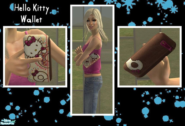 Sims 2 — Hello Kitty Wallet by sinful_aussie — Hello Kitty \'sweet tooth\' Wallet Adult/Elder