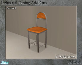 Sims 2 — Industrial Dining Add-Ons - Barstool by MsBarrows — A mesh for a barstool to match the Industrial Steelate