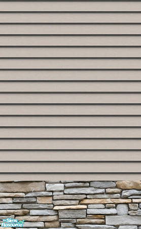 Sims 2 — Tan Vinyl Siding and Stone 2 by devoted2rusty — House Siding