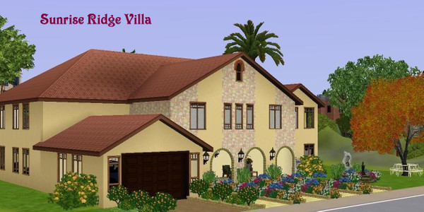 Sims 3 — Sunrise Ridge Villa v2 by BarbC0702 — Nice large landscaped home for your Sim families. 1st floor decorated .
