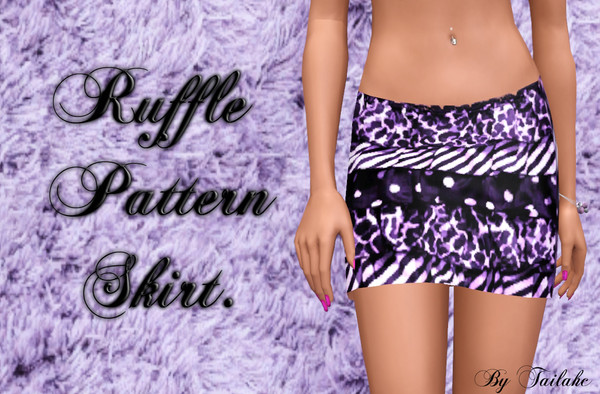 Sims 3 — Ruffle Pattern Skirt. by tailahchapman — Layered everyday and formal skirt with flattering polka dot, stripe,