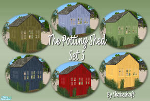 Sims 2 — The Potting Shed - Set 5 by Shakeshaft — A new mesh set of even more walls to create Garden Potting Sheds for