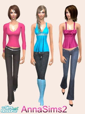 Sims 2 — AnnaSims2 by annasims2 — AnnaSims2 - 3 casual outfits , meshes by LianaSims2, see the link for each outfit to