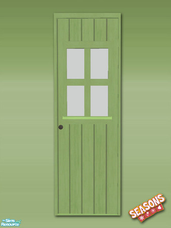 Sims 2 — Garden Shed Door - Green by Shakeshaft — Part of a new mesh set of even more walls to create Garden Potting