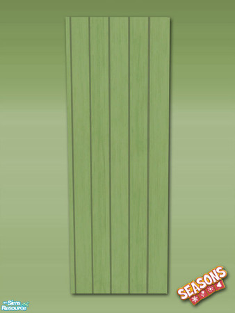Sims 2 — Garden Shed Wall No Window - Green - Mesh by Shakeshaft — Part of a new mesh set of even more walls to create