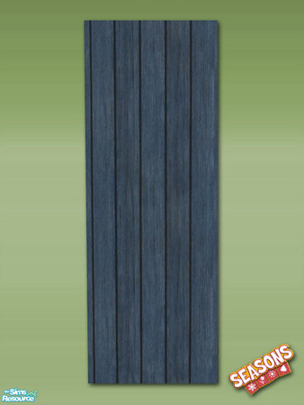 Sims 2 — Garden Shed Wall No Window - Dark Blue - Mesh by Shakeshaft — Part of a new mesh set of even more walls to