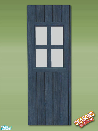 Sims 2 — Garden Shed Wall - Dark Blue - Mesh by Shakeshaft — Part of a new mesh set of even more walls to create Garden