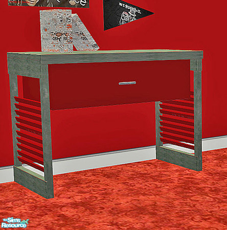 Sims 2 — Grim\'s Chemical Romance Dorm Extras - Dresser by TheNumbersWoman — Dresser for the Chemical Extras