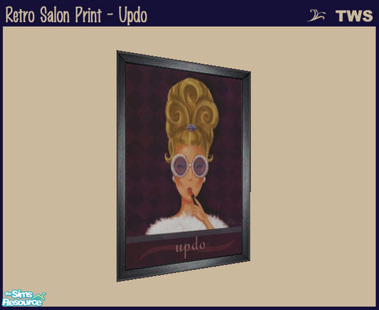 Sims 2 — Retro Salon Print - Updo by wildstar24 — 
