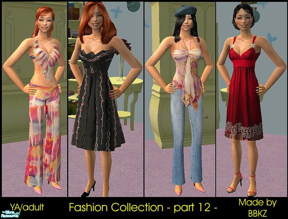 Sims 2 — Fashion Collection - part 12 - by BBKZ — Each item needs different FREE mesh. See Notes or check Individual