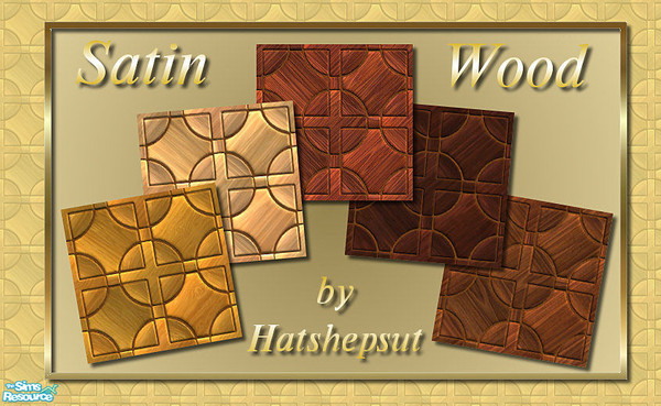 Sims 2 — Satin Wood Floor Set by hatshepsut — Wooden floors with a satin finish.