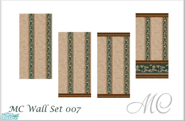 Sims 2 — MC Wall Set 007 by mistresscris — Created by MistressCris.