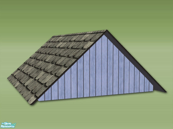 Sims 2 — Garden Shed 3x4 Deco Roof - Wood Blue by Shakeshaft — Part of a new mesh set of even more walls to create Garden