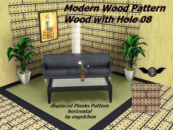 Sims 3 — Pattern Wood with Holes 08 by engelchen1202 — 4x1 Holzbalken Muster mit Lochoptik horizontall cut