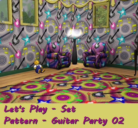 Sims 3 — Let's Play-Guitar Party 02 by allison731 — By allison731 www.thesimsresource.com This pattern is part of a Let's