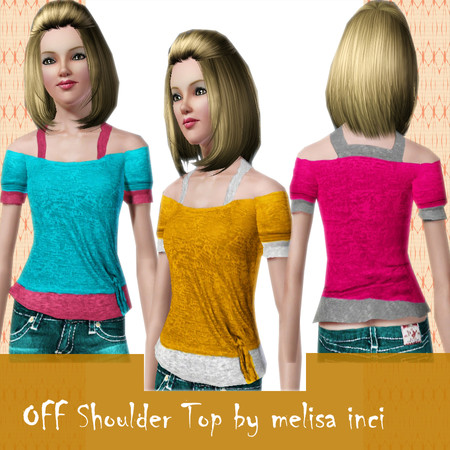 Sims 3 — off shoulder top  by melisa_inci — off shoulder top by melisa inci Young Adult-Adult Everyday-Athletic-Sleepwear