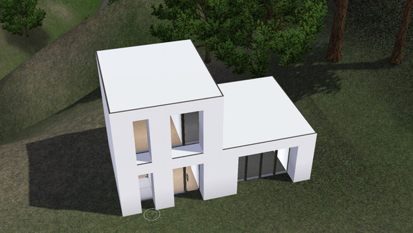 Sims 3 — Simple House XIII by rasiquiz — to place a car in the garage use the cheat (moveobjects on/off)