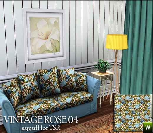 Sims 3 — Vintage Rose04 by ayyuff — recolorable pattern