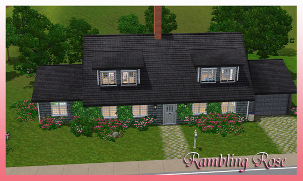 Sims 3 — Rambling Rose by billygirl — The Rambling Rose has a living room, a dining room, kitchen, 1/2 bathrooms, 3