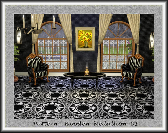 Sims 3 — Wooden Medallion 01 by allison731 — By allison731 www.thesimsresource.com This pattern is part of a Wooden