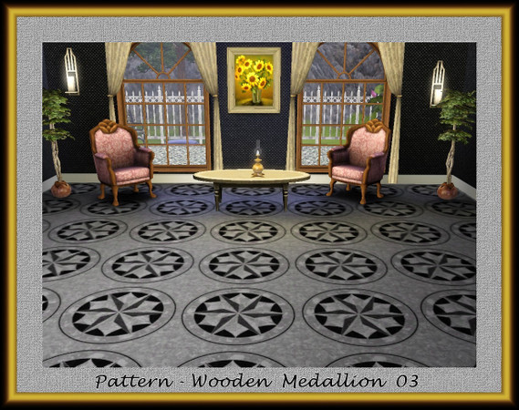 Sims 3 — Wooden Medallion 03 by allison731 — By allison731 www.thesimsresource.com This pattern is part of a Wooden