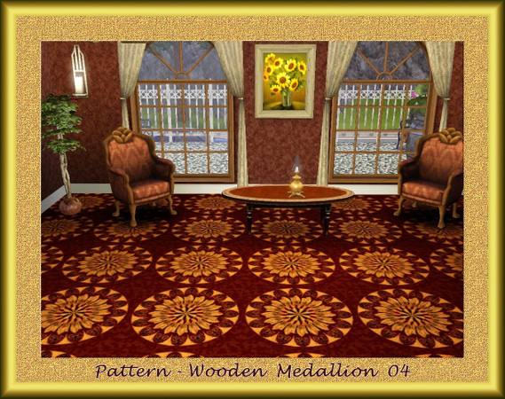 Sims 3 — Wooden Medallion 04 by allison731 — By allison731 www.thesimsresource.com This pattern is part of a Wooden