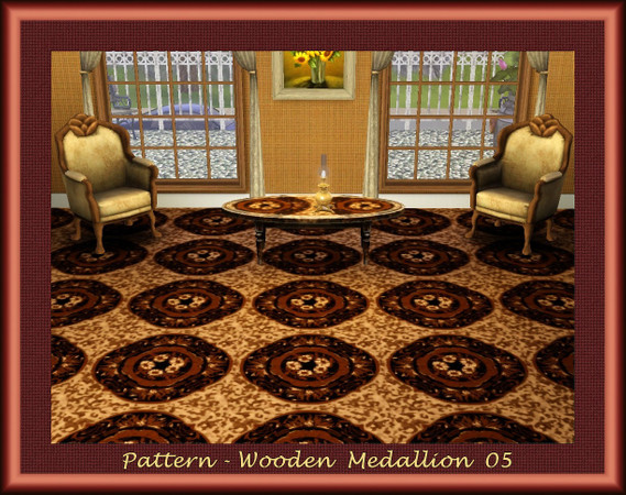 Sims 3 — Wooden Medallion 05 by allison731 — By allison731 www.thesimsresource.com This pattern is part of a Wooden