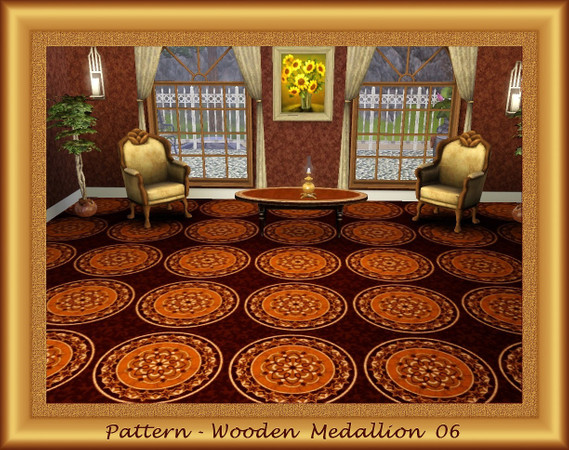 Sims 3 — Wooden Medallion 06 by allison731 — By allison731 www.thesimsresource.com This pattern is part of a Wooden