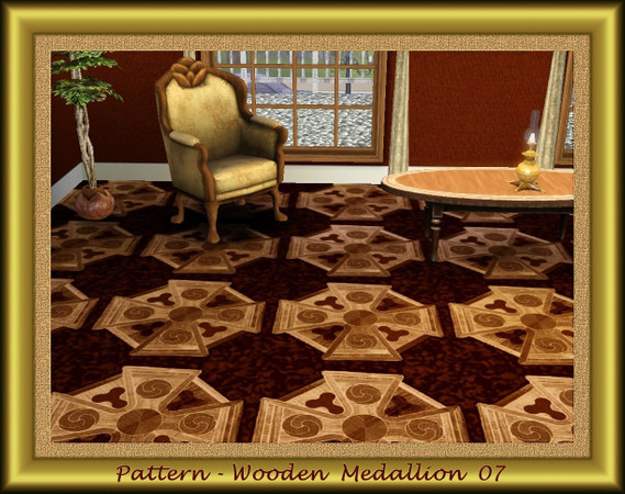 Sims 3 — Wooden Medallion 07 by allison731 — By allison731 www.thesimsresource.com This pattern is part of a Wooden