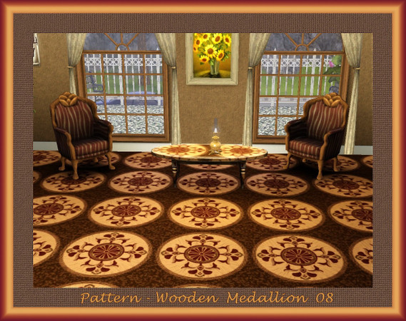 Sims 3 — Wooden Medallion 08 by allison731 — By allison731 www.thesimsresource.com This pattern is part of a Wooden