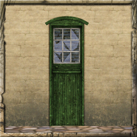 Sims 3 — Yard Door (half glass broken) by Cyclonesue — By Cyclonesue for TSR (www.thesimsresource.com) TSRAA