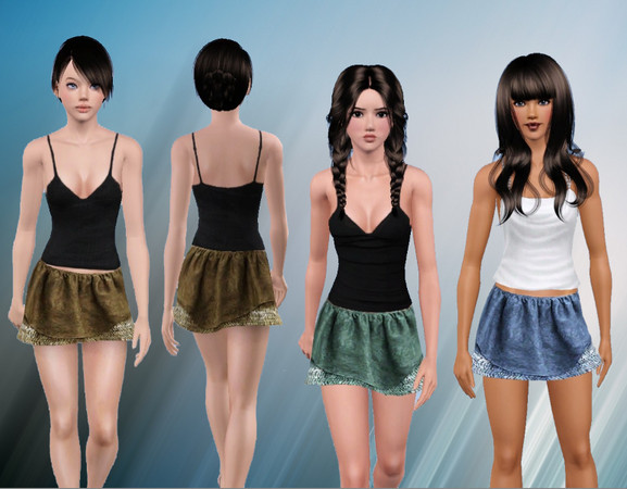 Sims 3 — Skirt  by Precious_Sims — A skirt for the ladies,set includes recolorable version.
