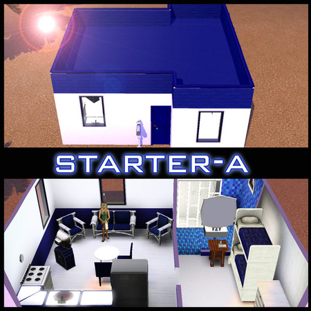 Sims 3 — Starter-A by Redridinghood241 — Starter-A starter,blue,white