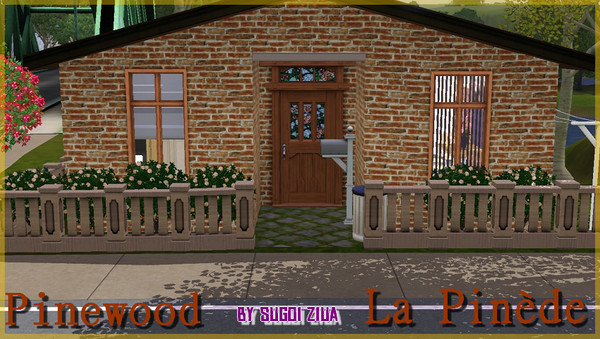 Sims 3 —  by SugoiZiua2 — Pinewood is a small house (10x10) for one Sims. It's includes a complete kitchen, a TV corner,