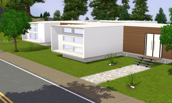 Sims 3 — Cubix by runtee5 — A unique home with an infinity pool :D