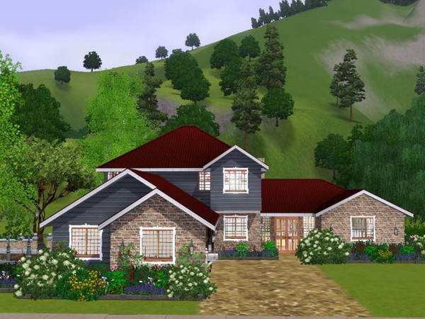 Sims 3 — Traditional Shell 4 by jadepanther198303 — 3 bedrooms 3.5 baths 2 car garage