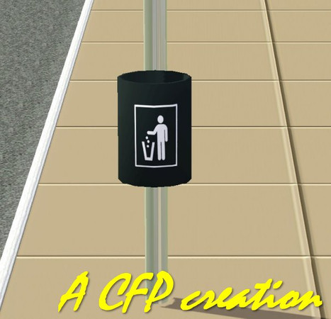 Sims 3 — Bus Stop Dustbin by carlosfilipepedro — A bus stop dustbin by Carlos @ S.I.M.S. Please visit my blog