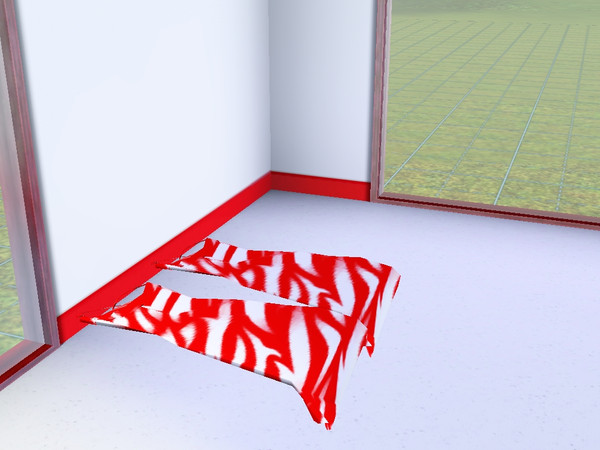 Sims 3 — White red Blanket by Bebana2 — White red Blanket ***BEBANA***