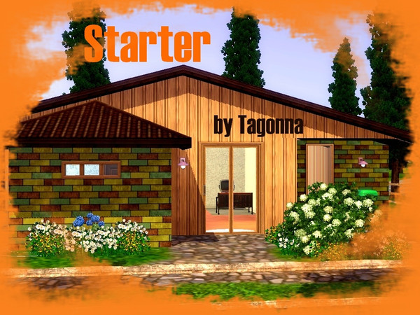 Sims 3 — Starter by Tagonna — Starter is a cute modern house for your young-adult sim. It has 1 bathroom, 1 bedroom,