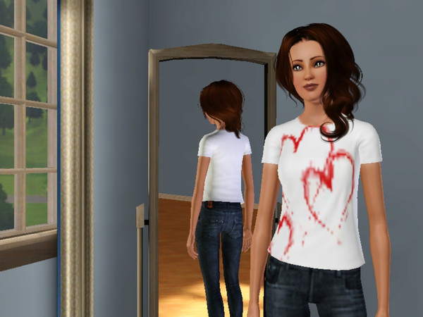 Sims 3 — short sleeved heart shirt by robin_rosina — My first ever creation on TSRW ! hope you like it!