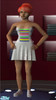 Sims 2 — Rainbow Dress by Loony22 — White Dress with a rainbow stripes down the middle. 