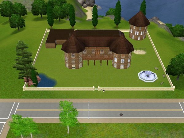 Sims 3 — Newdern Castle - Residential Lot by mizzcasey2021 — This is a lovely lot with many different features. Fit for a