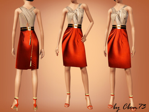 Sims 3 — Cocktail Dress by Cbon73 — This is for your sims a classy and elegant silk Cocktail Dress. Female Andult and