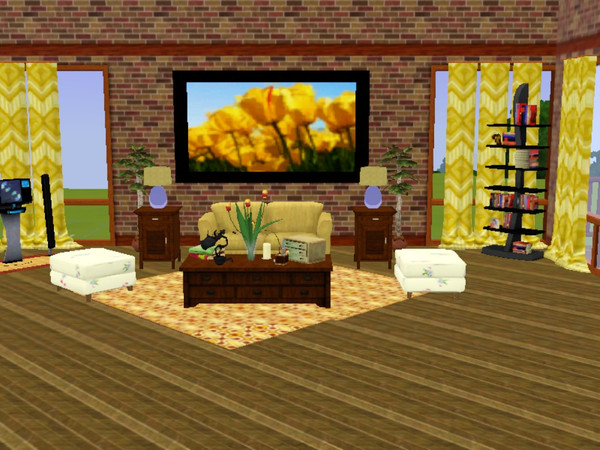 Sims 3 — Big frame with Tulips by reeti2 — A frame with yellow tulips to give your room a face lift.