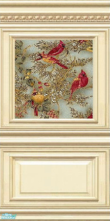 Sims 2 — jsf2PLEBCPCardinals by jsf — ParkLane, egg and rope detailed, bookcase style panel topped with another panel