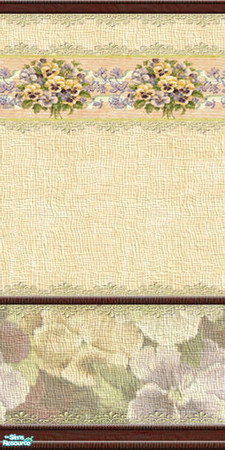 Sims 2 — Fancy Pansy - wallpaper 03 by perelinka — Wallpaper with pansies 3/5.