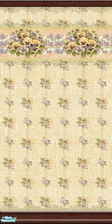 Sims 2 — Fancy Pansy - wallpaper 02 by perelinka — Wallpaper with pansies 2/5.